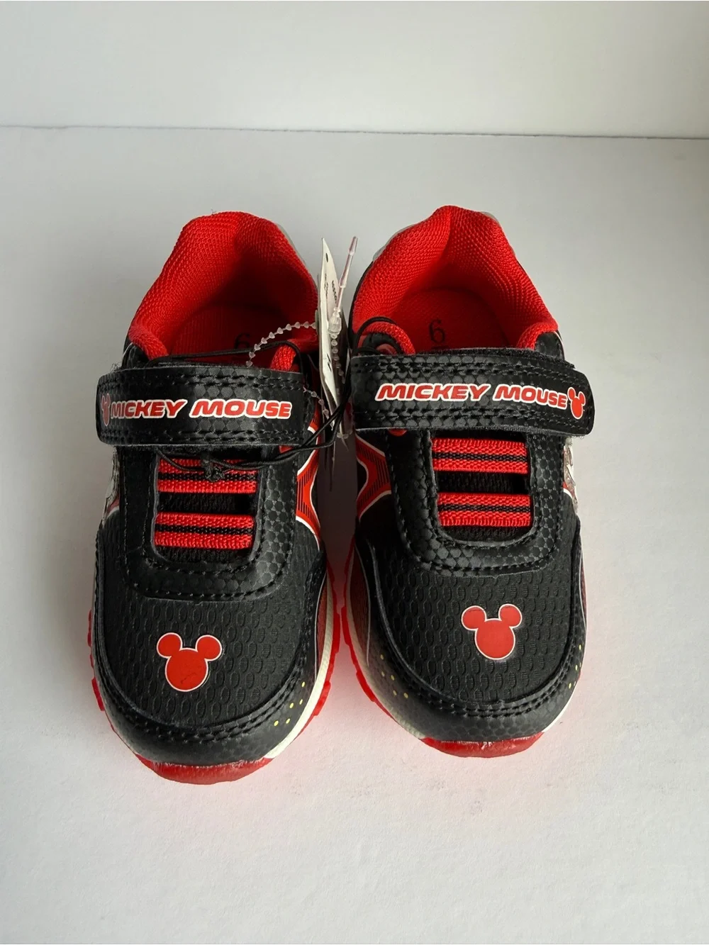 Kids Black & Red Light-Up Sneakers